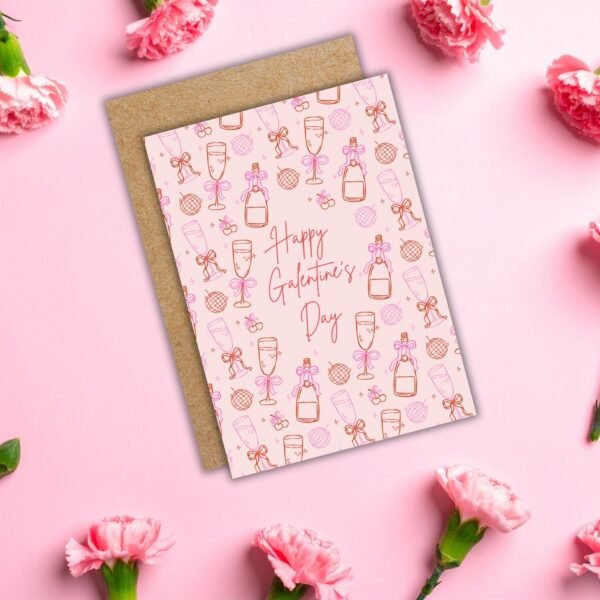 Galentine's Card (4) Happy Galentine’s Day Card– Champagne & Disco Vibes 🥂✨