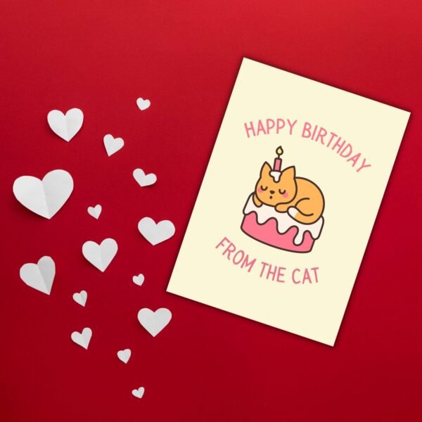 HBD Cat (1) Happy Birthday From The Cat Card