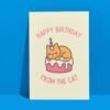 HBD Cat (2) Happy Birthday From The Cat Card