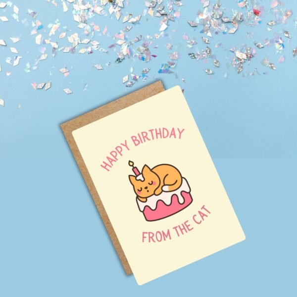 HBD Cat (3) Happy Birthday From The Cat Card
