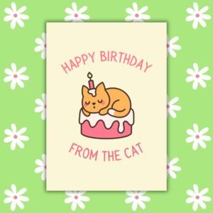 Happy Birthday From The Cat Card