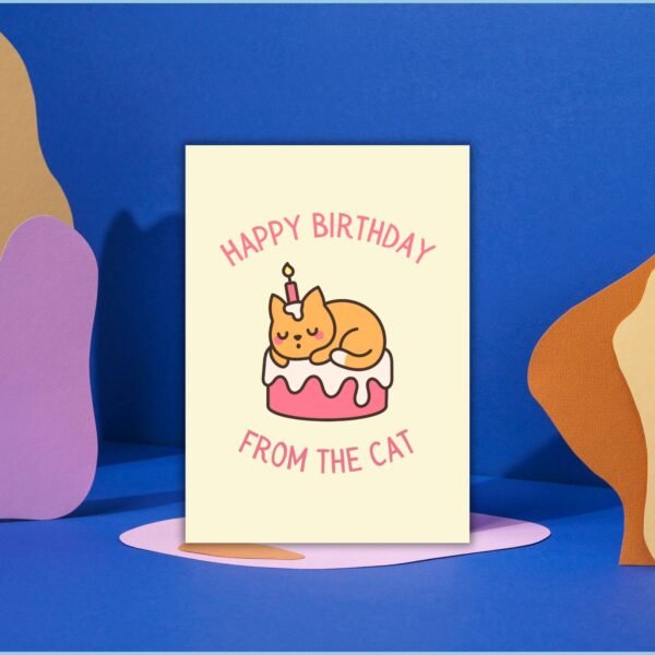 HBD Cat (4) Happy Birthday From The Cat Card