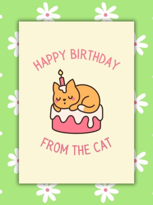 Happy Birthday From The Cat Card
