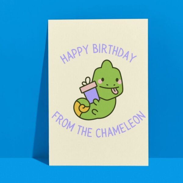 HBD Chameleon (2) Happy Birthday From The Chameleon Card