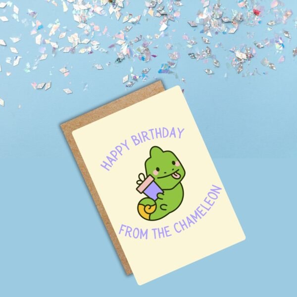 HBD Chameleon (3) Happy Birthday From The Chameleon Card
