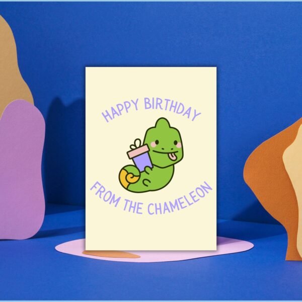 HBD Chameleon (4) Happy Birthday From The Chameleon Card