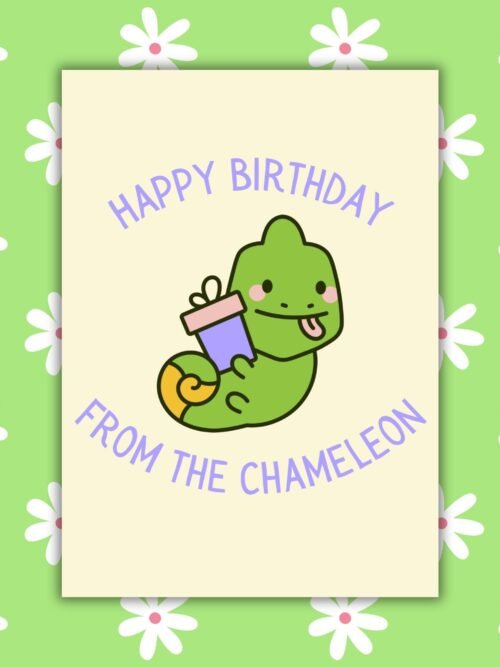 Happy Birthday From The Chameleon Card