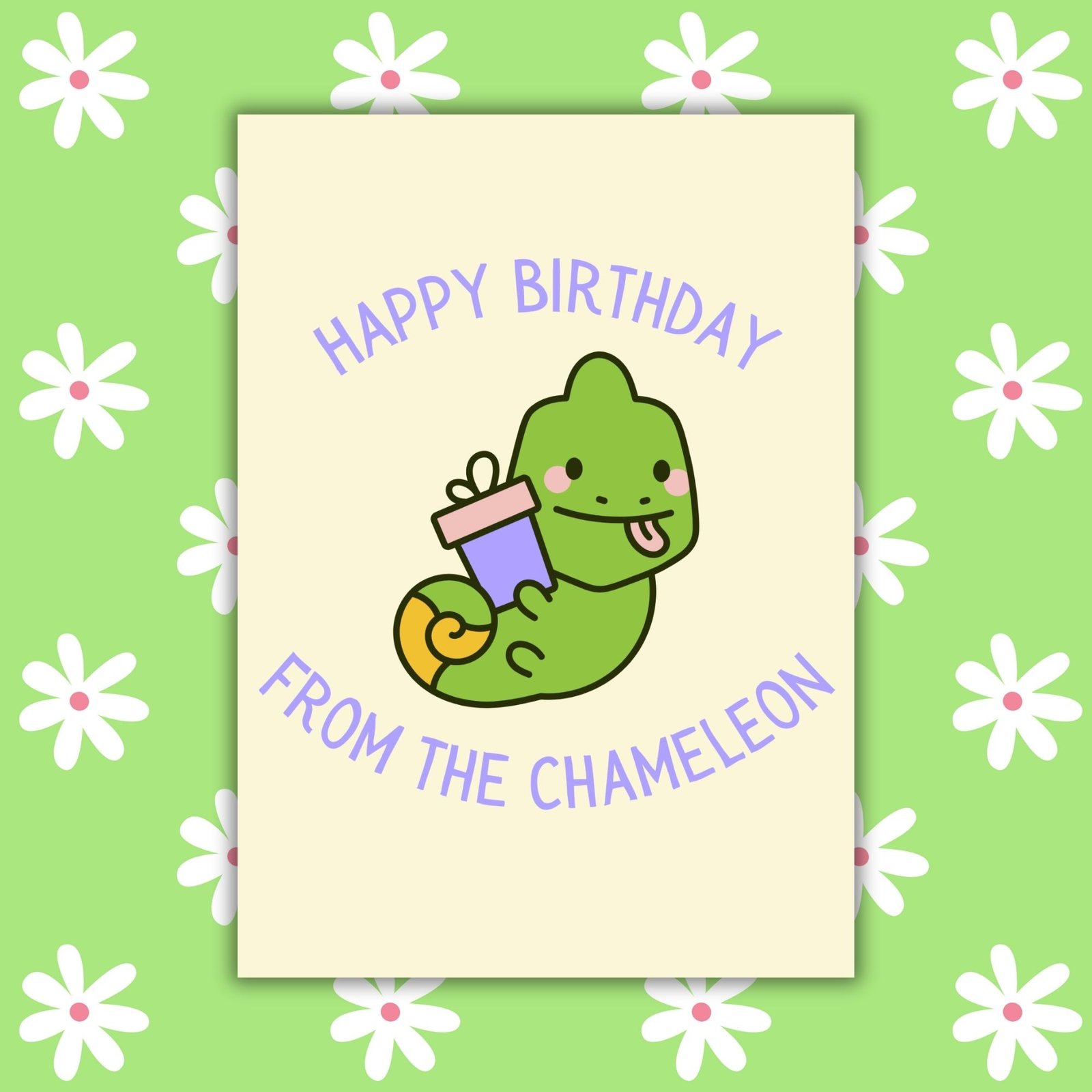 Happy Birthday From The Chameleon Card
