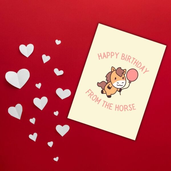 Happy Birthday From The Horse Card