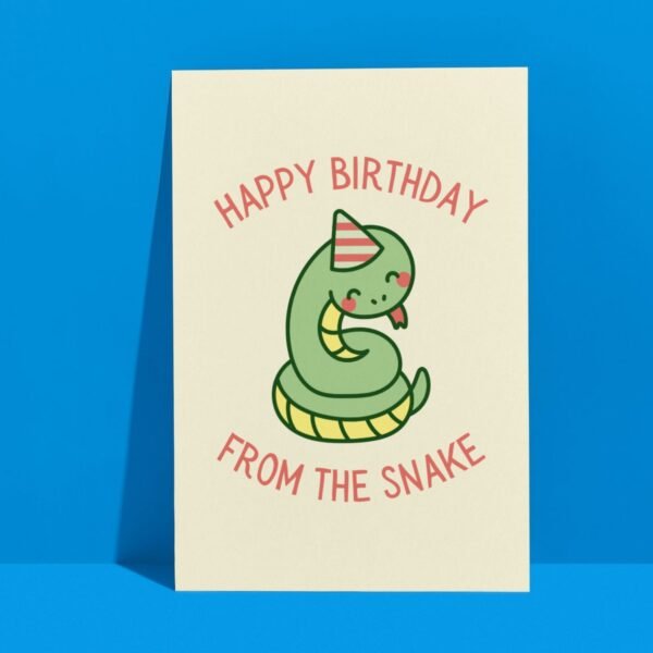 HBD Snake (2) Happy Birthday From The Snake Card