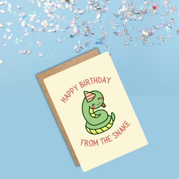 HBD Snake (3) Happy Birthday From The Snake Card