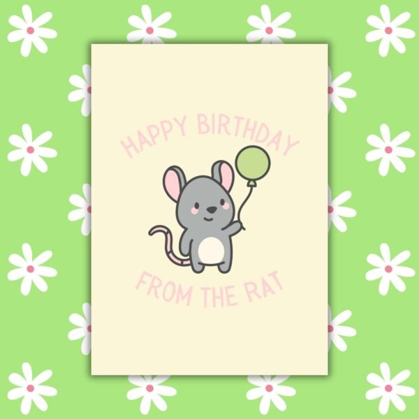 HBD rat (1) Happy Birthday From The Rat Card