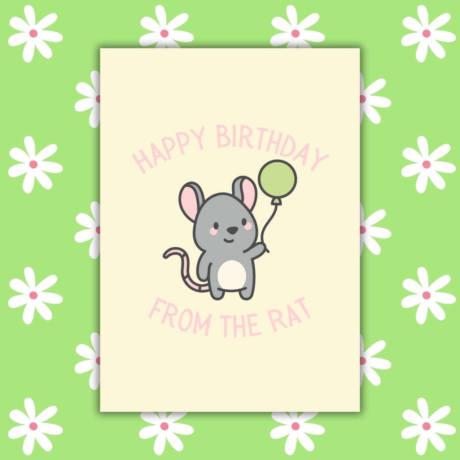 Happy Birthday From The Rat Card