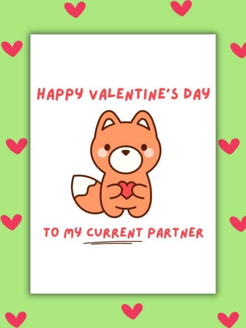 HVD Current partner card Happy Valentine’s Day to My Current Partner – Funny Valentine’s Card