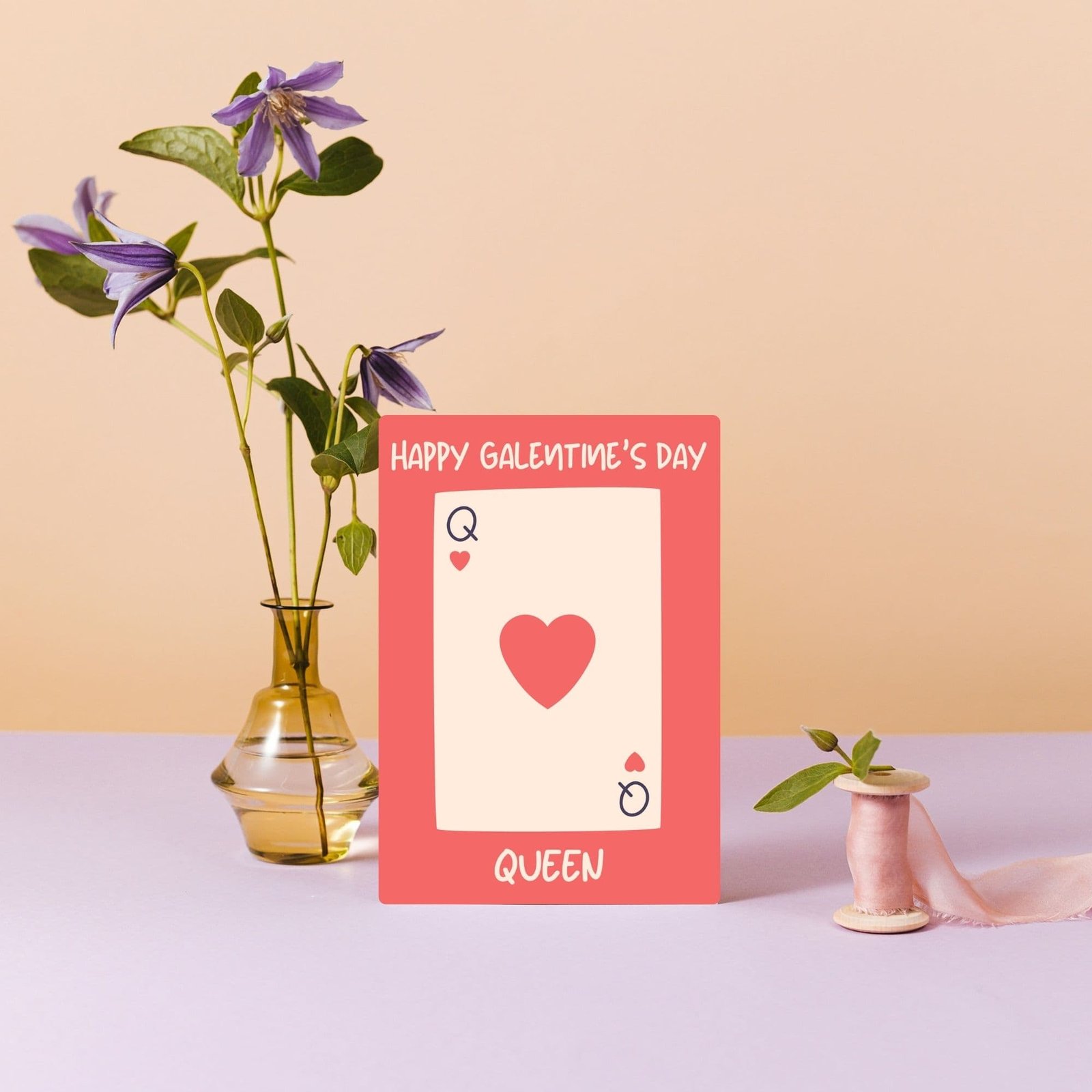 Happy Galentine’s Day Queen – Playing Card Galentine’s Card ♠️💖 - Image 2