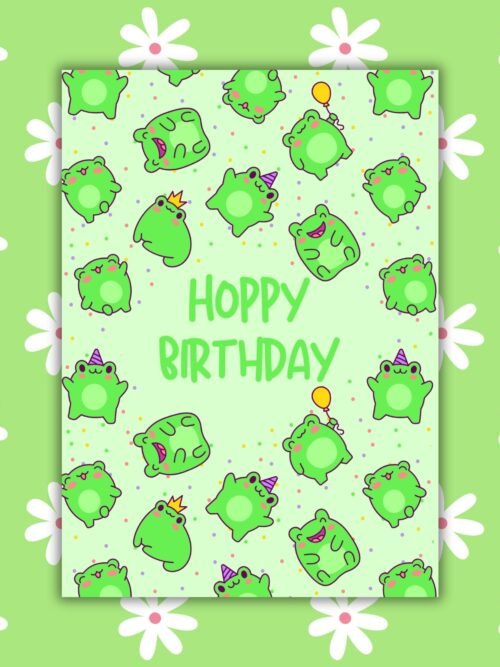 Hoppy Birthday – Funny Frog Birthday Card