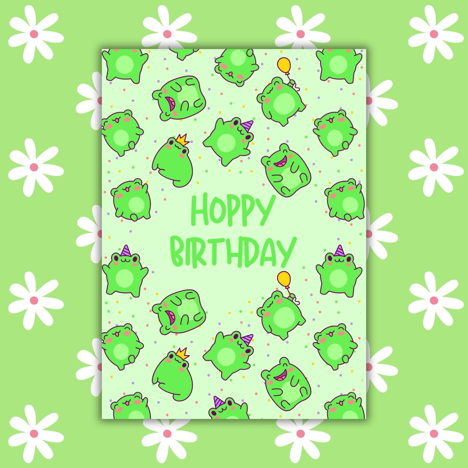 Hoppy Birthday β Funny Frog Birthday Card