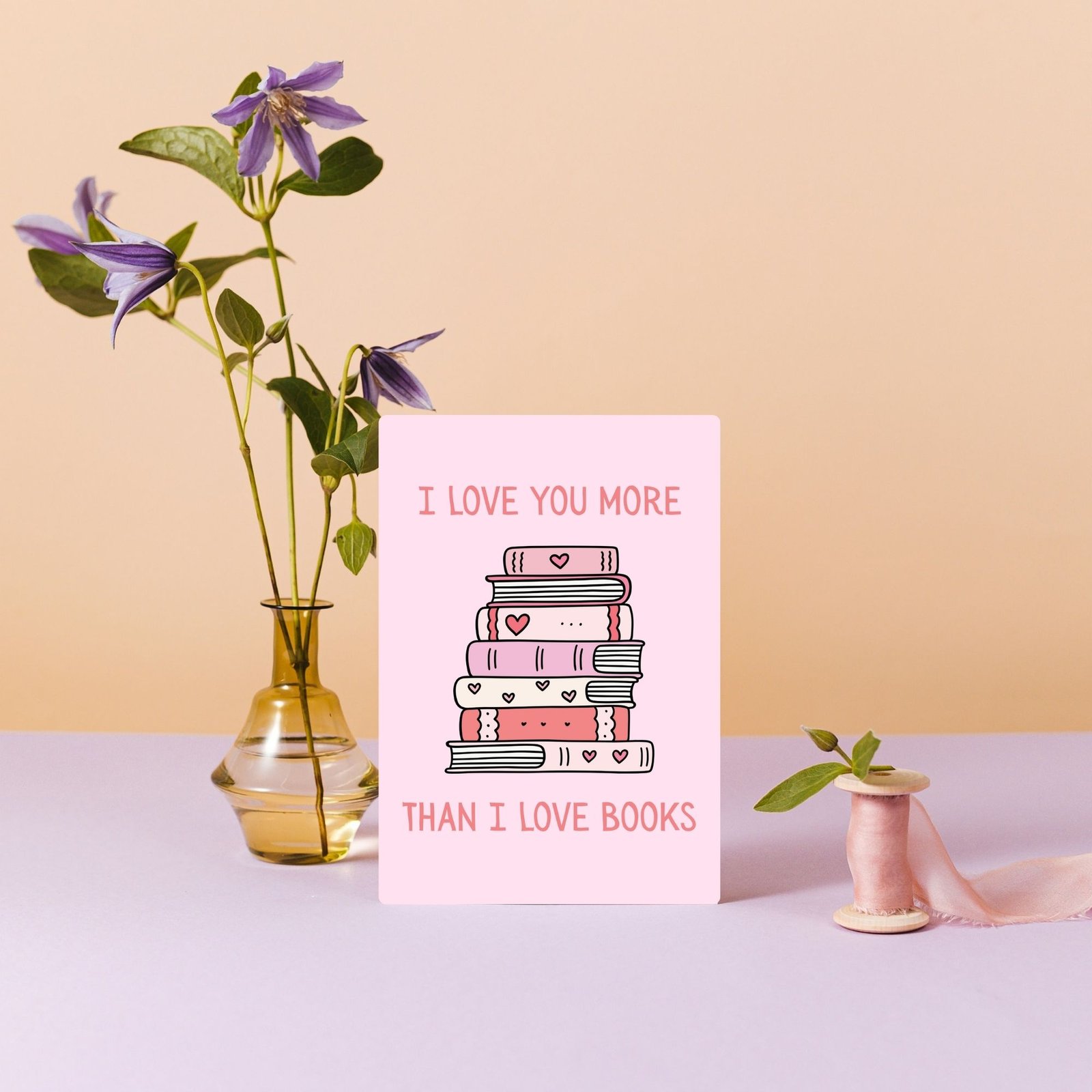 I Love You More Than I Love Books – Funny Valentine’s Day Card - Image 4