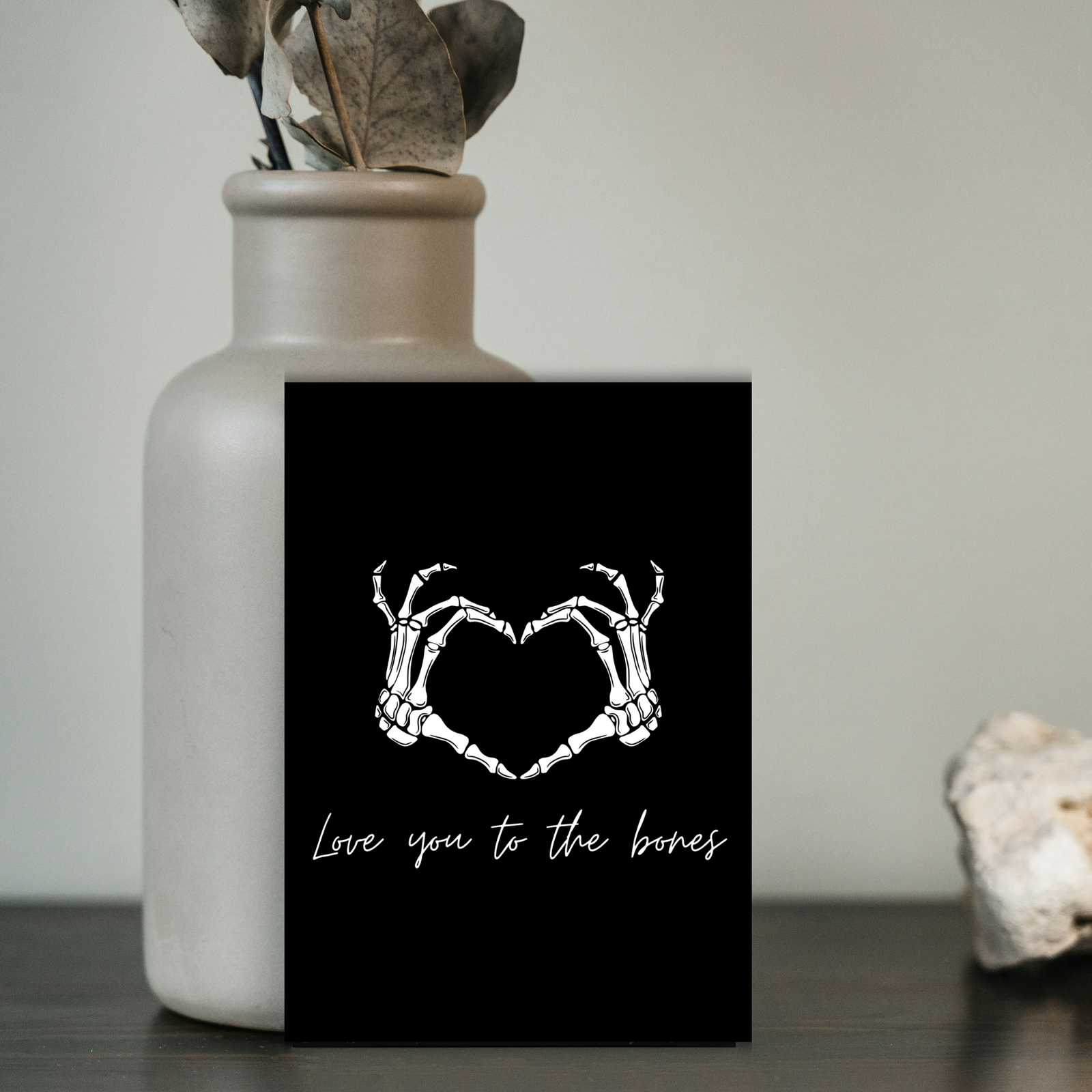 I Love You to the Bones – Gothic Skeleton Valentine’s Card - Image 4