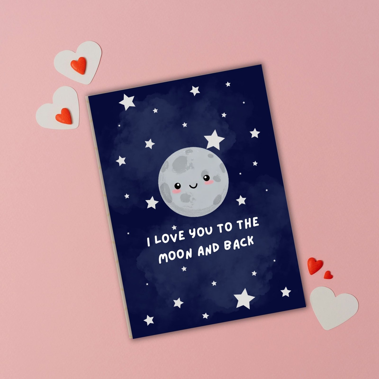 I Love You to the Moon and Back – Valentine Love Card - Image 2