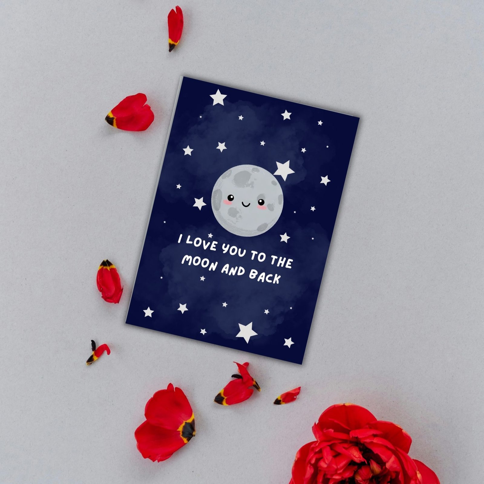 I Love You to the Moon and Back – Valentine Love Card - Image 3
