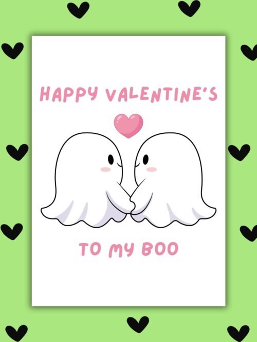 My boo card Happy Valentine’s Day to My Boo – Ghost Valentine’s Card
