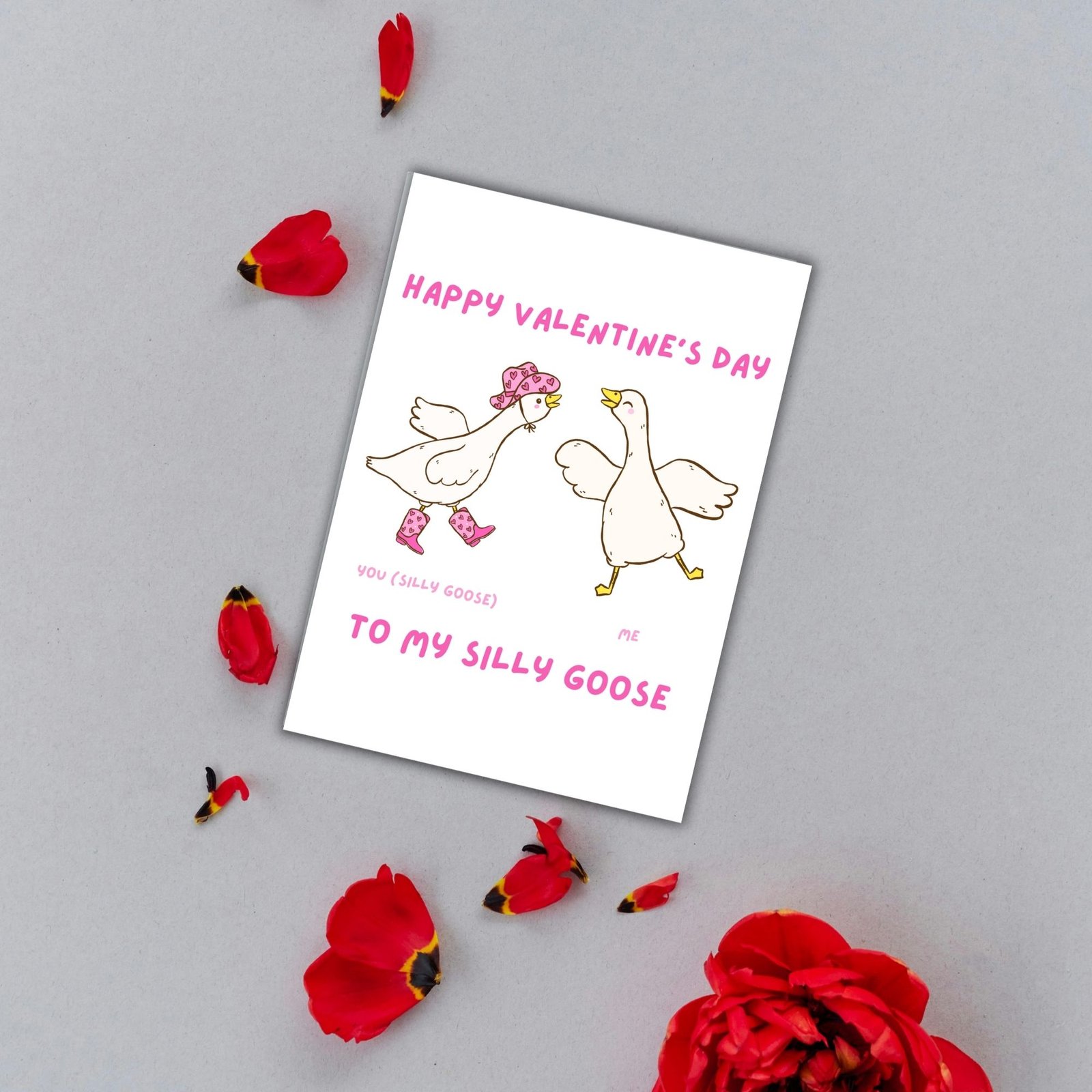 Happy Valentine’s Day to My Silly Goose – Fun Valentine’s Card - Image 3