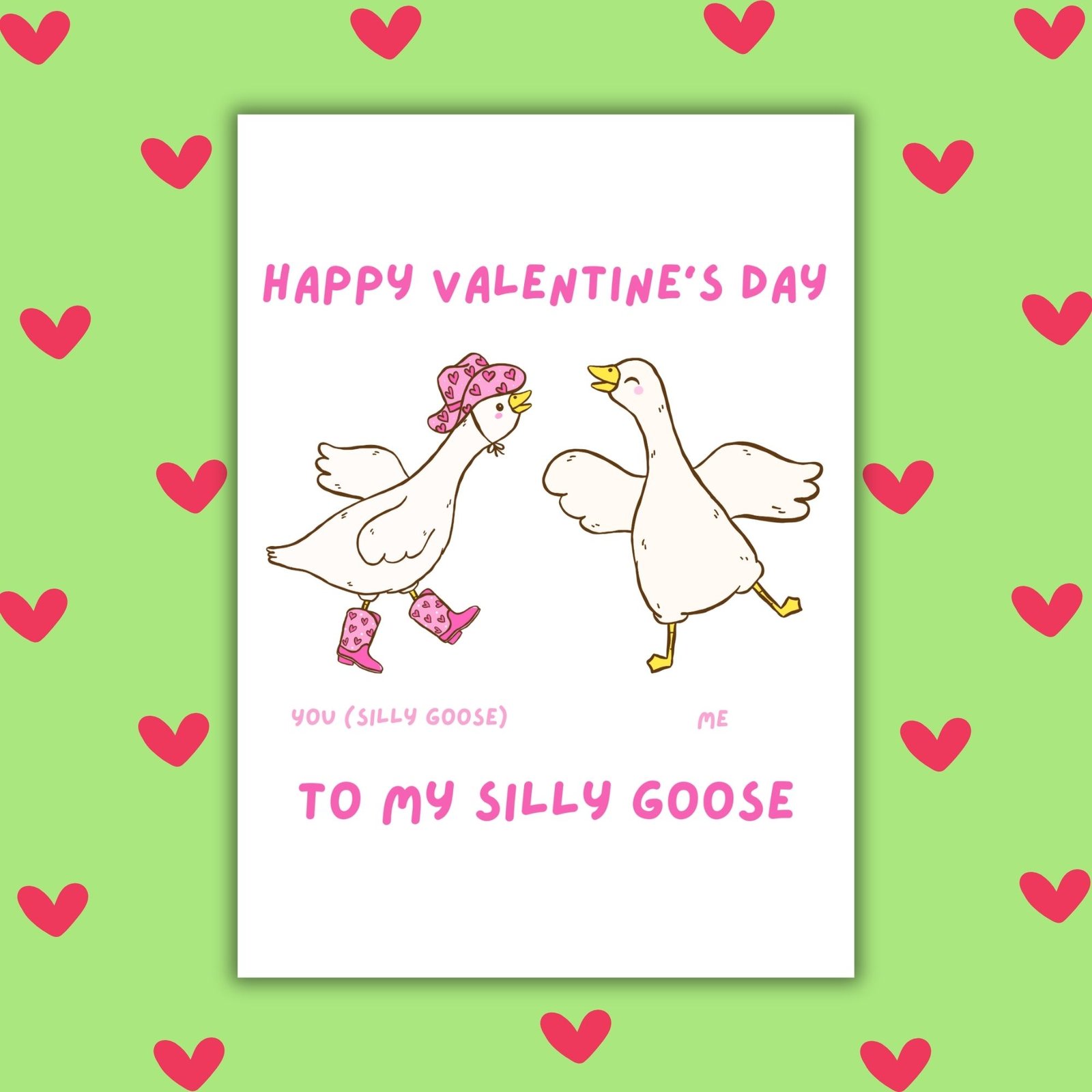 Happy Valentine’s Day to My Silly Goose – Fun Valentine’s Card