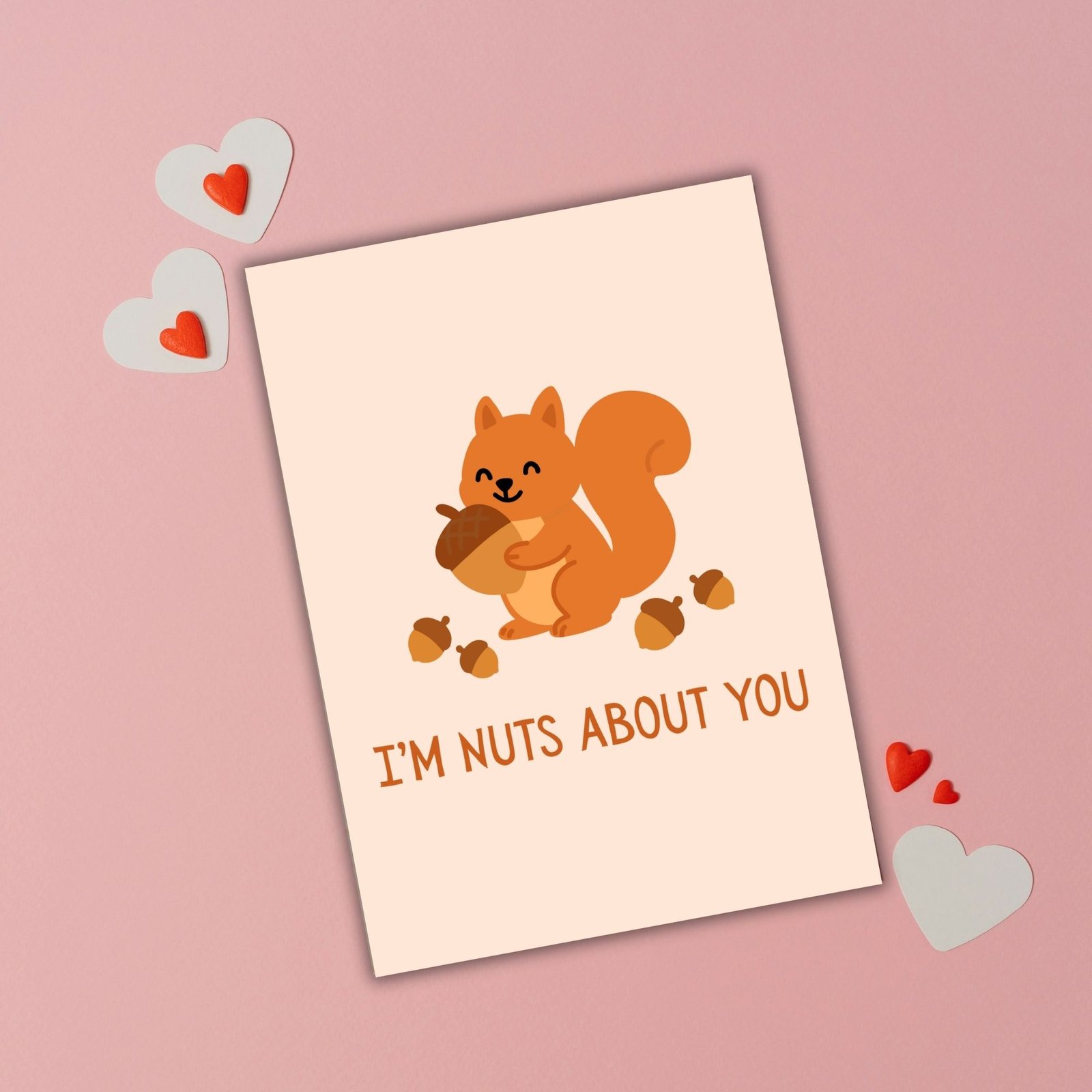 I’m Nuts About You – Squirrel Valentine’s Card - Image 2