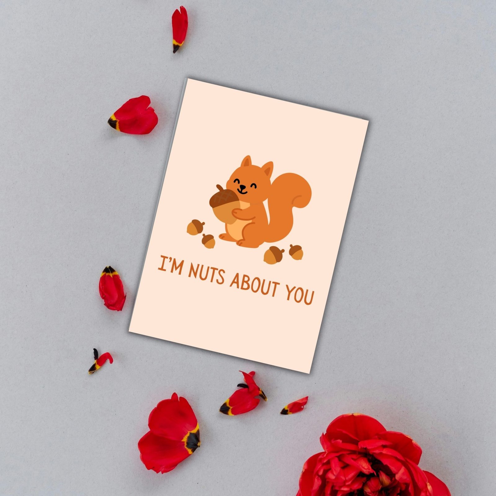 I’m Nuts About You – Squirrel Valentine’s Card - Image 3