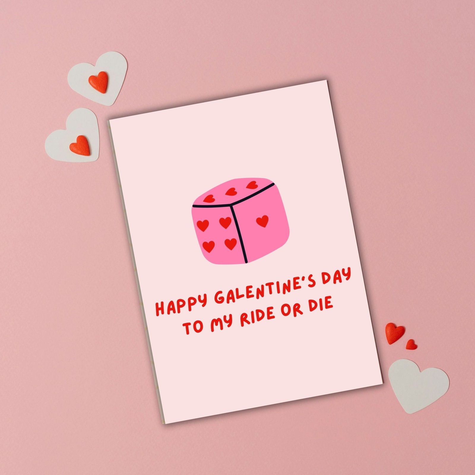 Happy Galentine’s Day to My Ride or Die – Dice Galentine’s Card 🎲💖 - Image 3