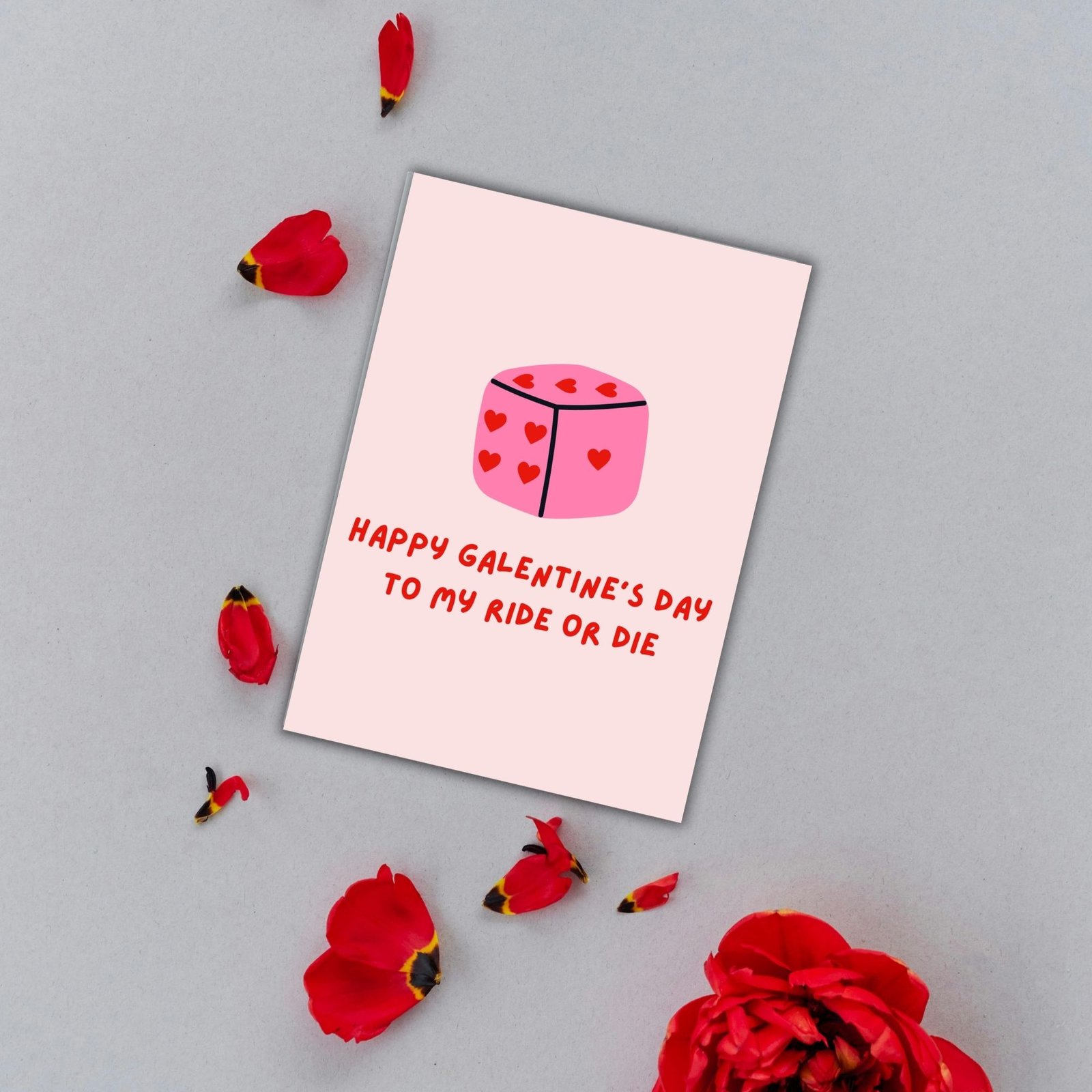 Happy Galentine’s Day to My Ride or Die – Dice Galentine’s Card 🎲💖 - Image 4