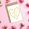 Dydd San Ffolant Hapus – Welsh Language Valentine’s Card with Daffodil Heart
