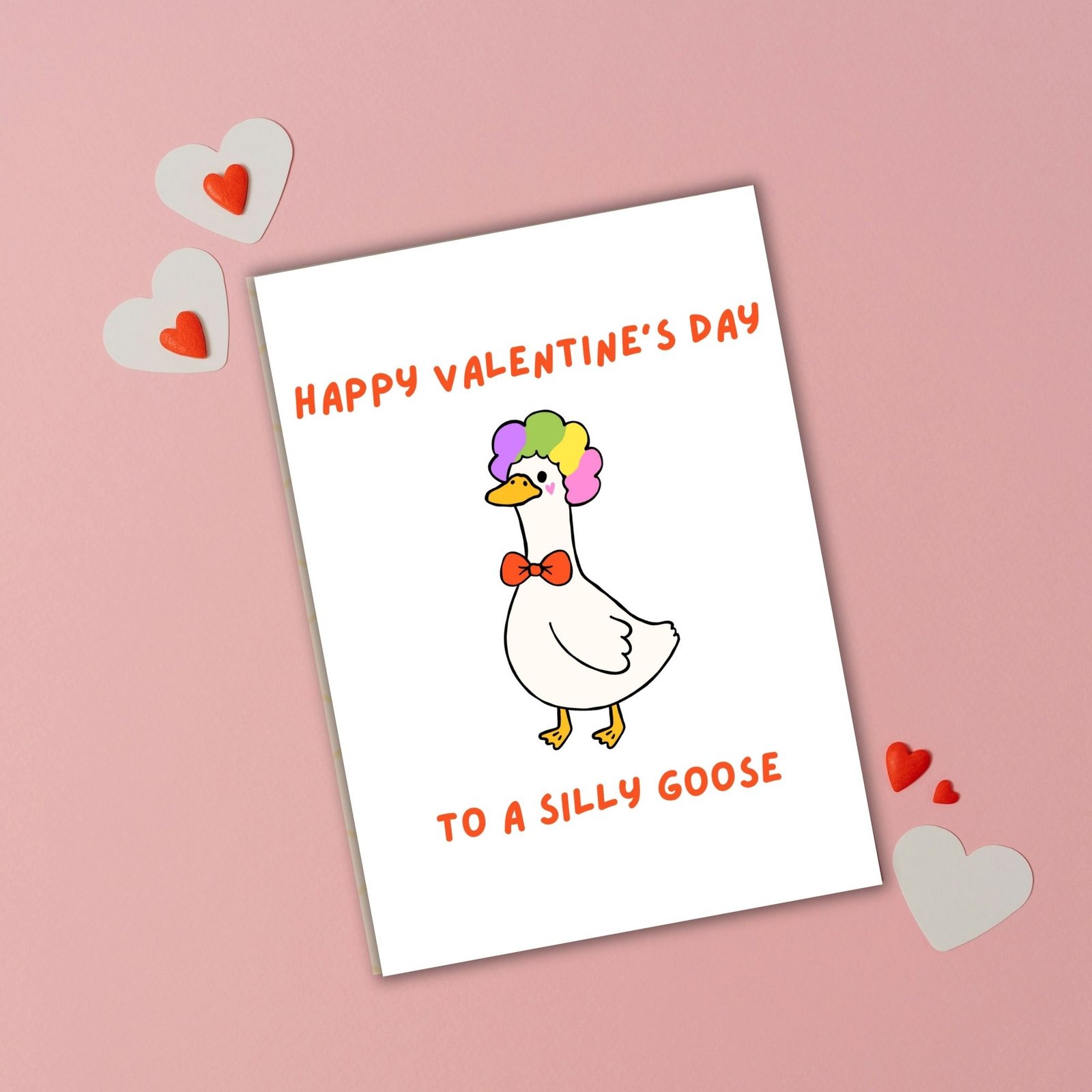 Happy Valentine’s Day to a Silly Goose – Funny Animal Valentine’s Card - Image 2
