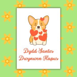 Dydd Santes Dwynwen Hapus – Welsh St Dwynwen’s Day Card