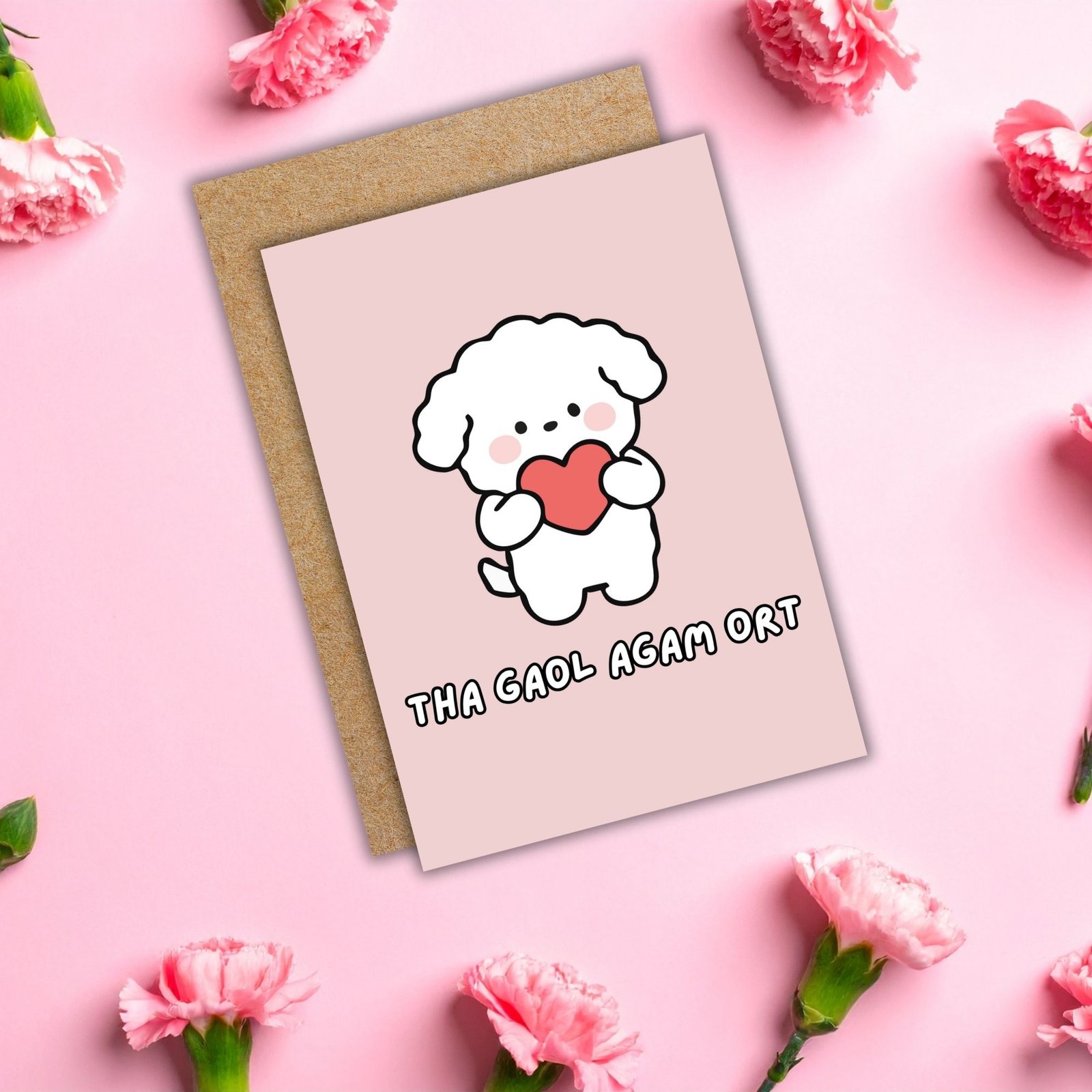 Tha Gaol Agam Ort – Scottish Gaelic Language Valentine Card - Image 5