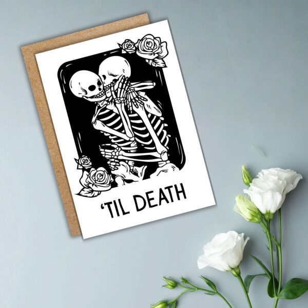 ’Til Death – Gothic Skeleton Valentine’s Card