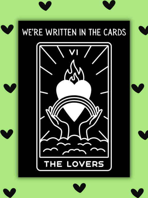 We’re Written in the Cards – Tarot Lovers Valentine’s Card