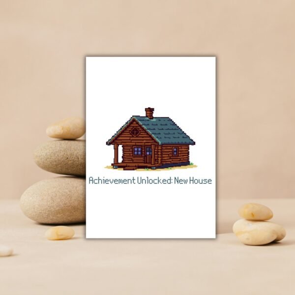Achievement Unlocked Card (3) New Home Card - Achievement Unlocked: New House