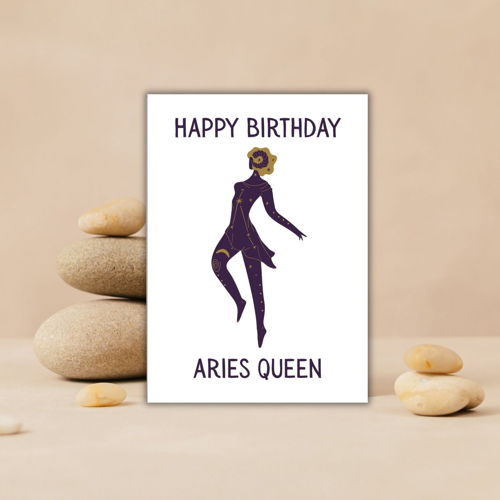 Happy Birthday Aries Queen – Zodiac Birthday Card - Image 4