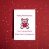 Happy Anniversary Card For Gamers – Bear Design