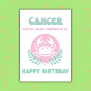 Cancer Birthday Card – Zodiac Birthday Card