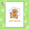 Capy Easter Bunny Capy Easter – Cute Capybara Happy Easter Card