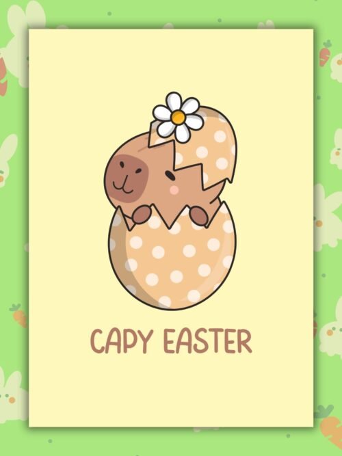 Capy Easter Egg Capy Easter β Capybara Easter Egg Card