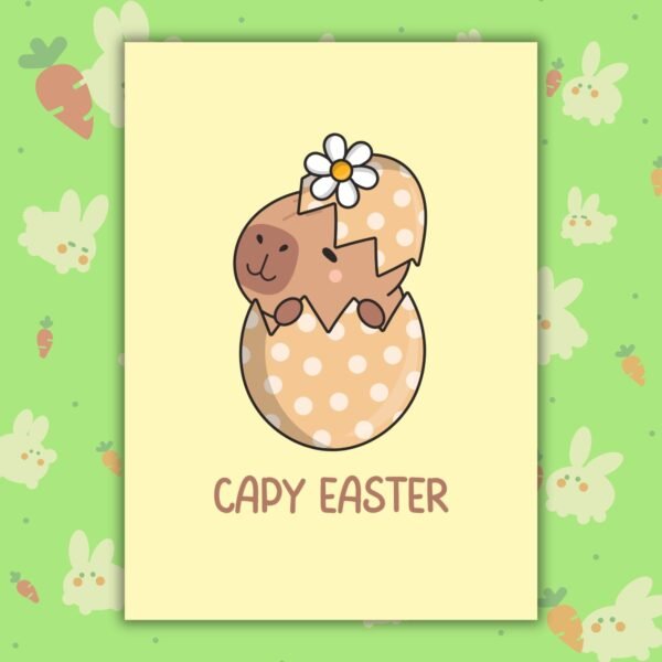 Capy Easter Egg Capy Easter – Capybara Easter Egg Card