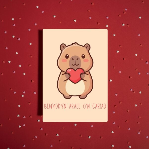 Blwyddyn arall o’n cariad Welsh Language Anniversary Card