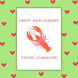 Happy Anniversary Card – You’re Clawsome
