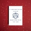 D20 Dice Nerdy Anniversary Card