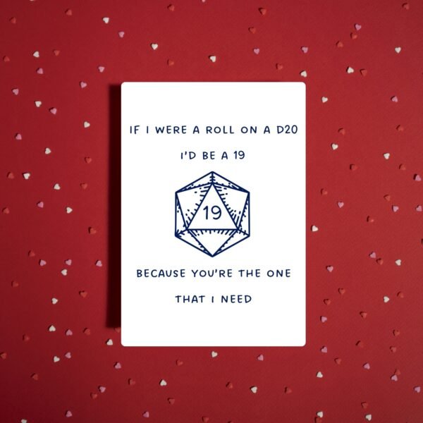 D20 Dice Nerdy Anniversary Card