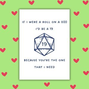D20 Dice Nerdy Anniversary Card